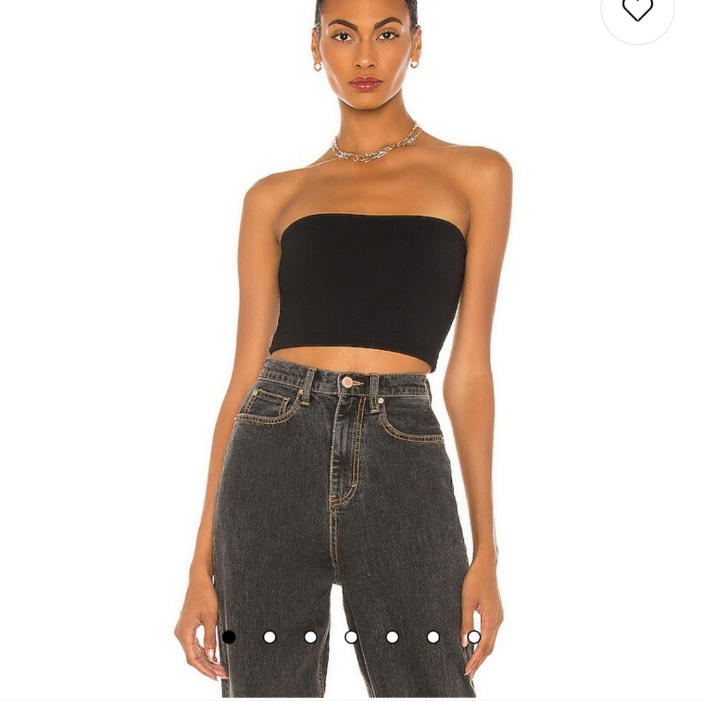 Susana Monaco strapless crop top - black - XS